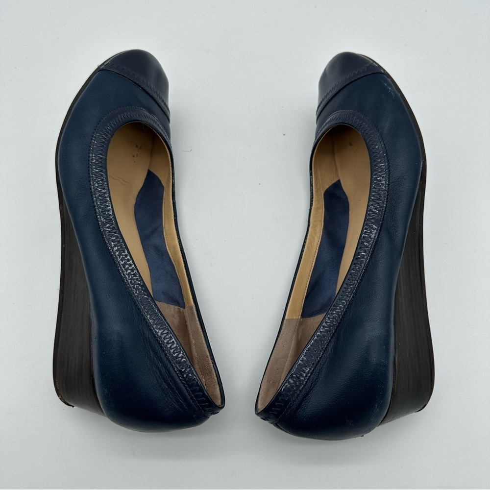 Cole Haan x Nike Air Navy Blue Leather Women's Wedges - Picture 6 of 10